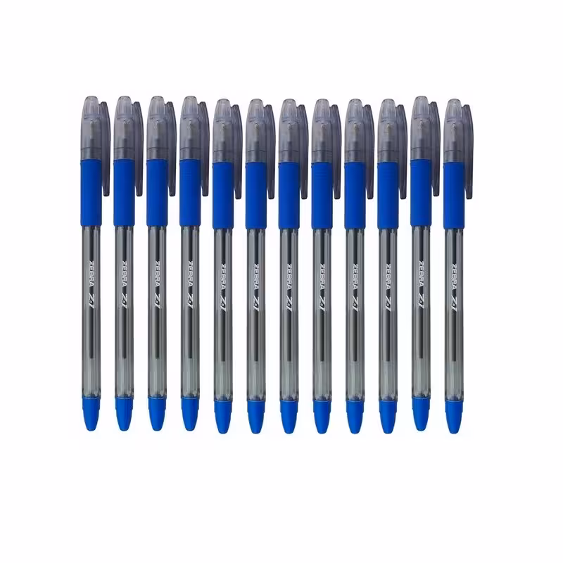 خودکار زبرا مدل Z-1 با نوک0.7 میلی متری بسته 12 عددی آبی قرمز مشکی