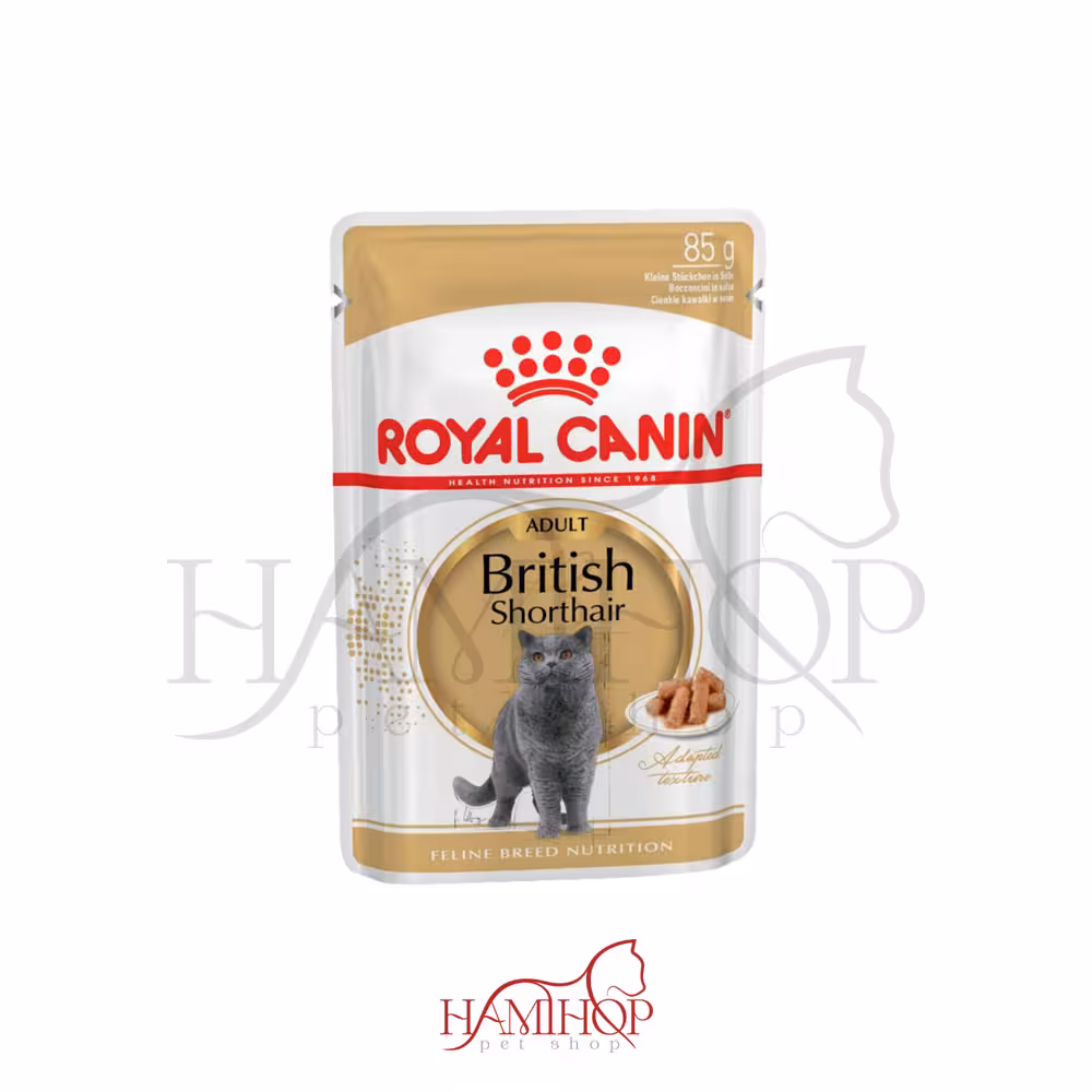 پوچ گربه رویال کنین مخصوص گربه بریتیش 85 گرم Royal Canin British Wet Food
