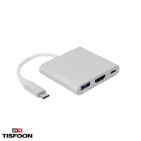 مبدل 3 پورت Type C کی نت K-COUC30HU