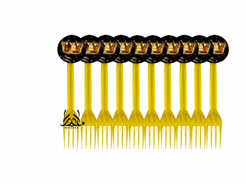 چنگال تاج طلایی 10 عددی