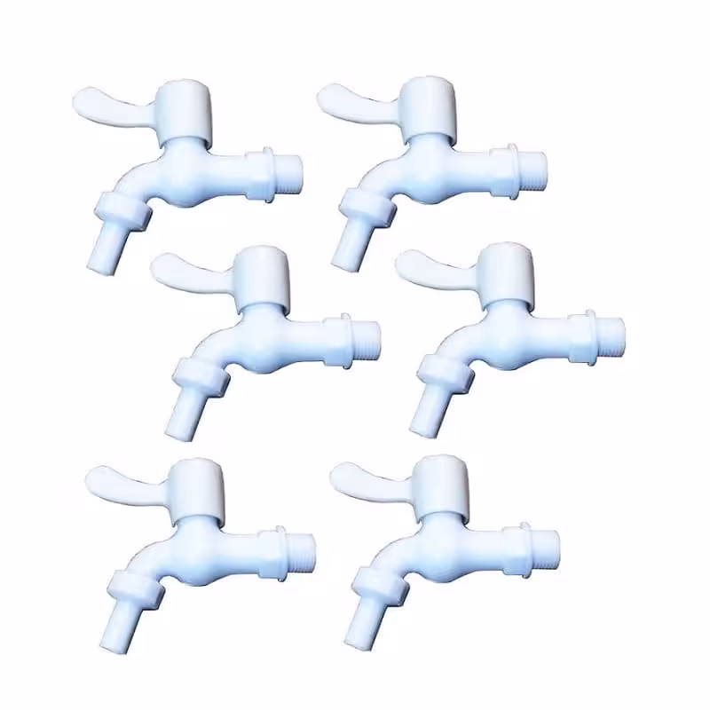 شیر پلاستیکی سفید کیمیا مکث دسته گازی 6 عددی OSSP-002