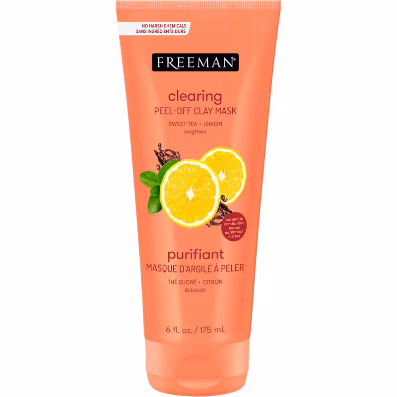 ماسک خاک رس پاک کننده چای شیرین و پوست لیمو  175 میل freeman