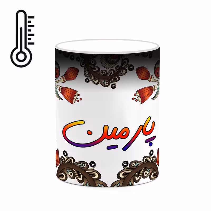 ماگ حرارتی   اسم پارمین  سنتی گل و بته کد mgh44319