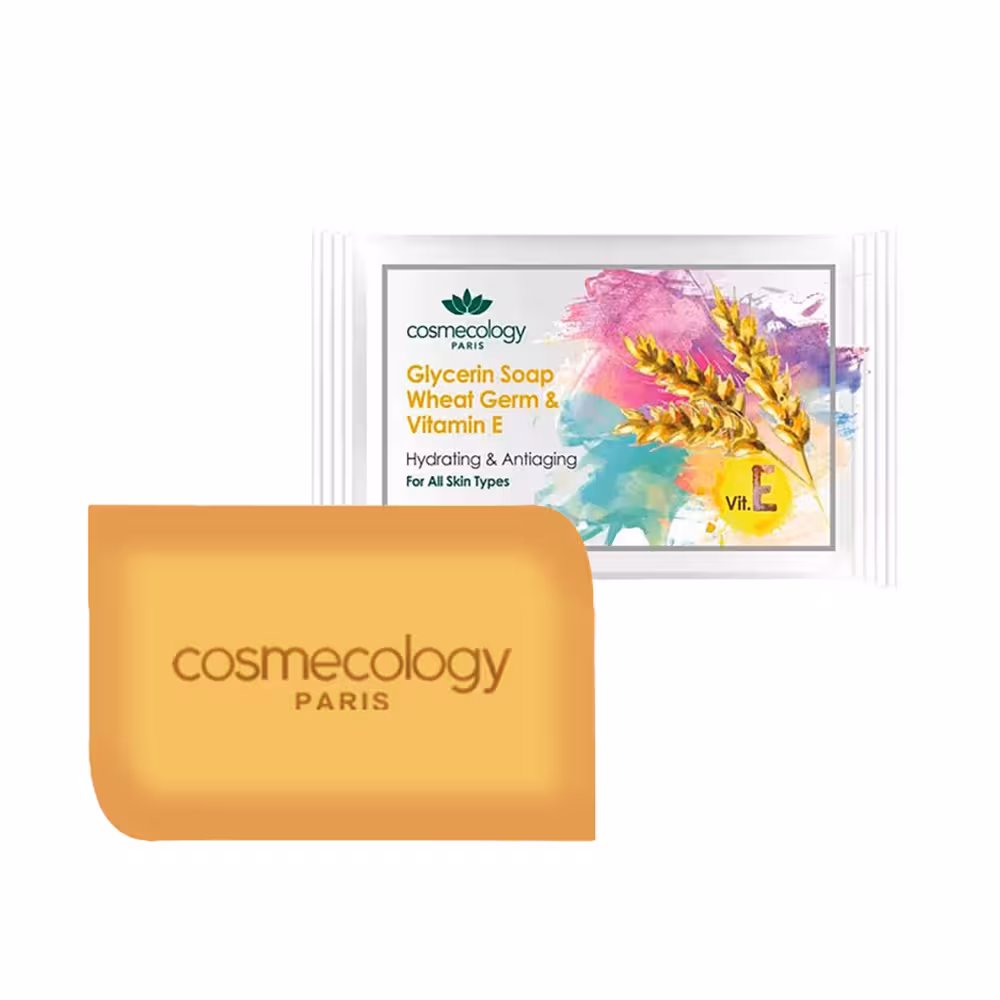 صابون مرطوب کننده و ضد پیری کاسمکولوژی حاوی جوانه گندم و ویتامین E حجم 120 میل