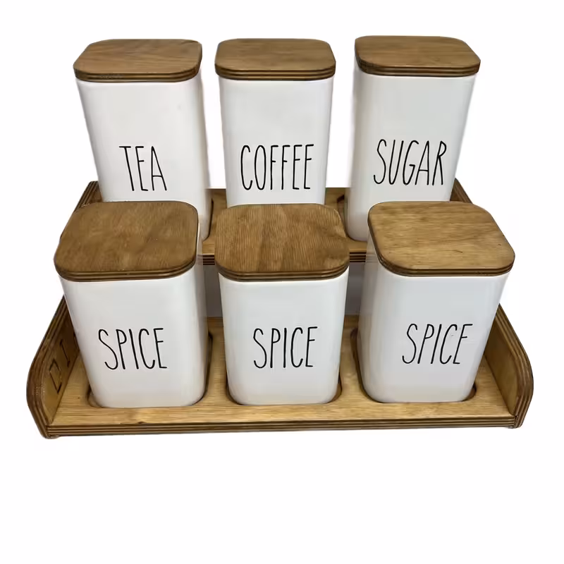 ست جای ادویه 7 پارچه مدل دریا به همراه استند