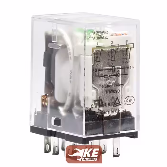 رله 110VDC سه کنتاکت 7 آمپر هونگفا HF18FF/110-3Z1TD