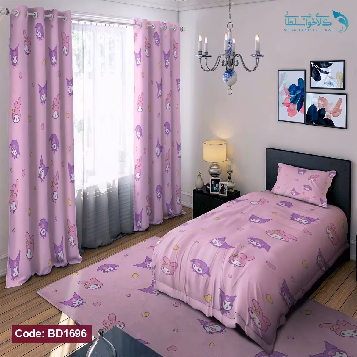 روتختی طرح کرومی یکنفره کد BD1696