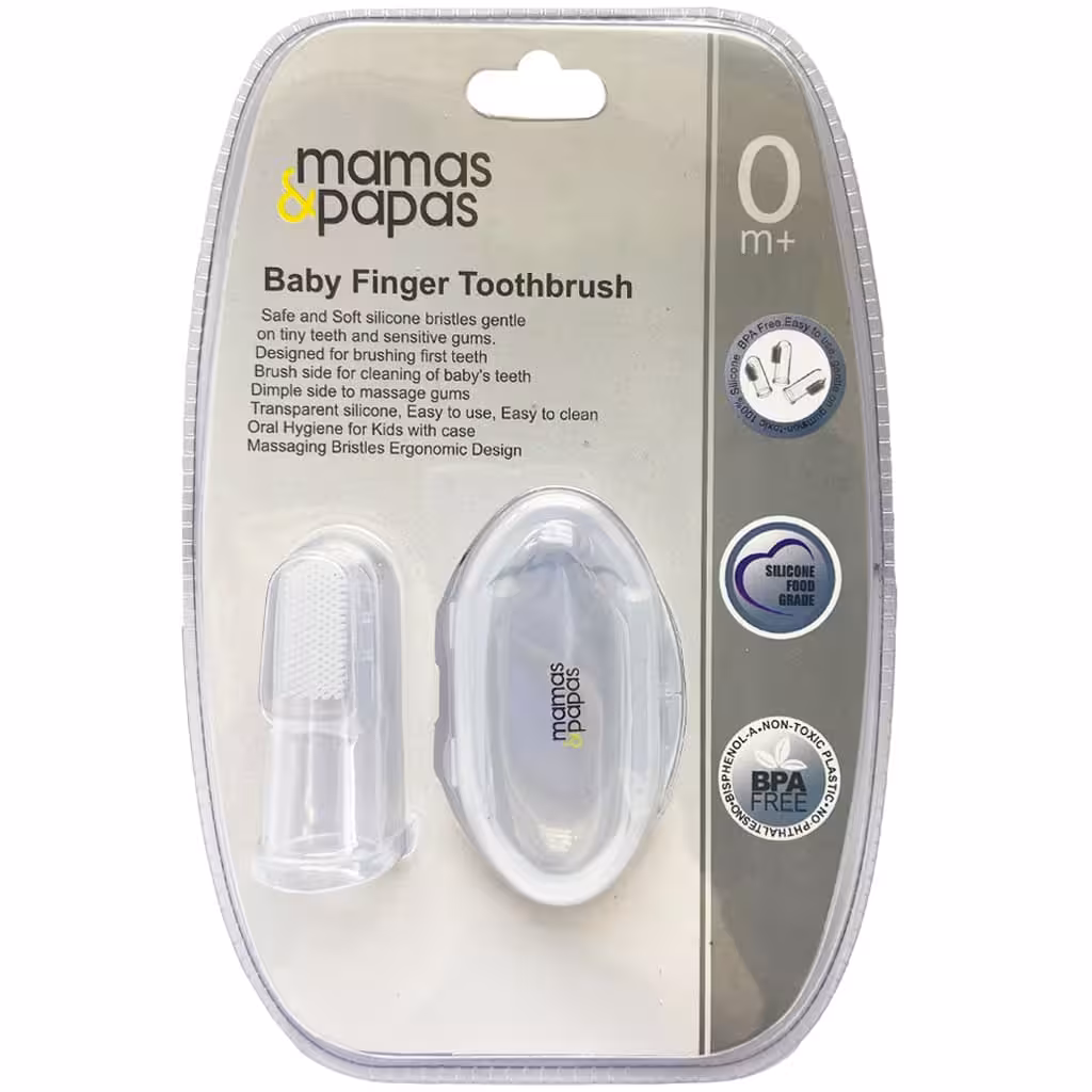 مسواک انگشتی و ماساژور لثه نوزاد ماماز پاپاز mamas papas