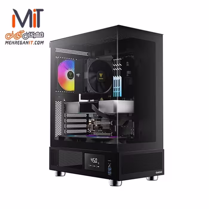 کیس کامپیوتر گیمینگ یاس مدل Gamdias Atlas E1 رنگ مشکی