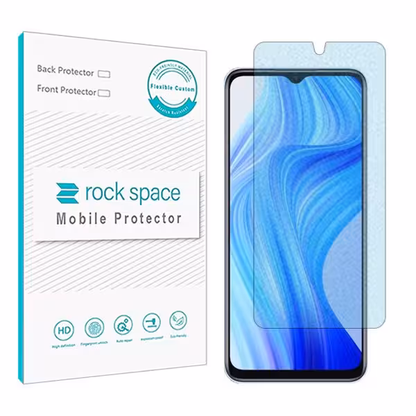 گلس ریلمی 10T مدل نانو هیدروژل مات آنتی بلو برند راک اسپیس کد S