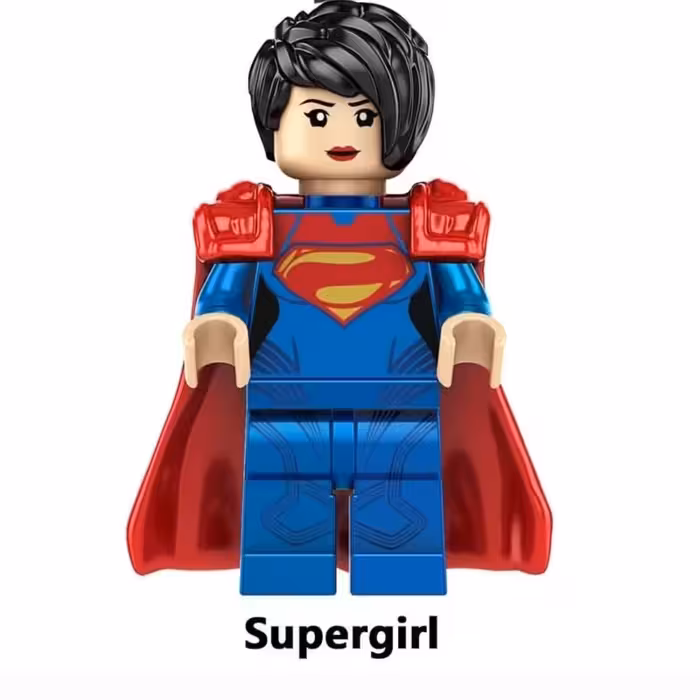 لگو مینی فیگور سوپر گرل با شنل سخت