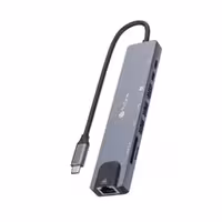 هاب 8 پورت تایپ سی به USB،SD،LAN،HDMI،TYPE-C پرووان مدل PHU-595
