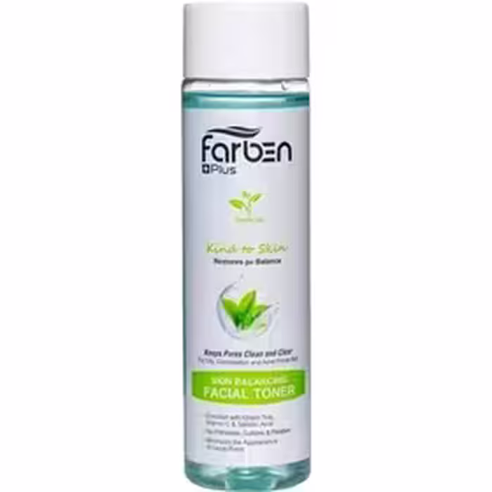 تونر پاک کننده پوست چرب و مختلط چای سبز فاربن حجم 200 میلی لیتر ا Farben Grean Tea Toner for Oily Skin 200