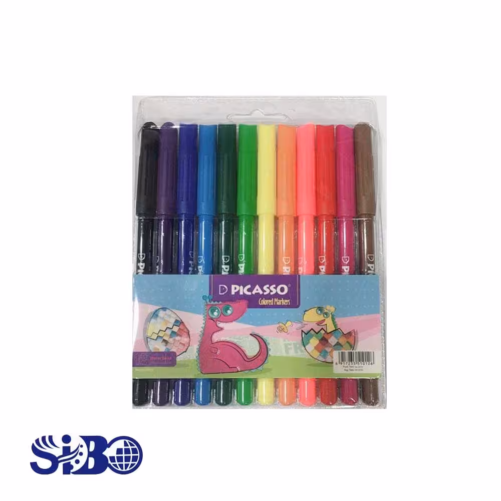 ماژیک نقاشی پیکاسو 12 رنگ طلقی