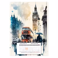 تقویم دیواری نقاشی شهر لندن