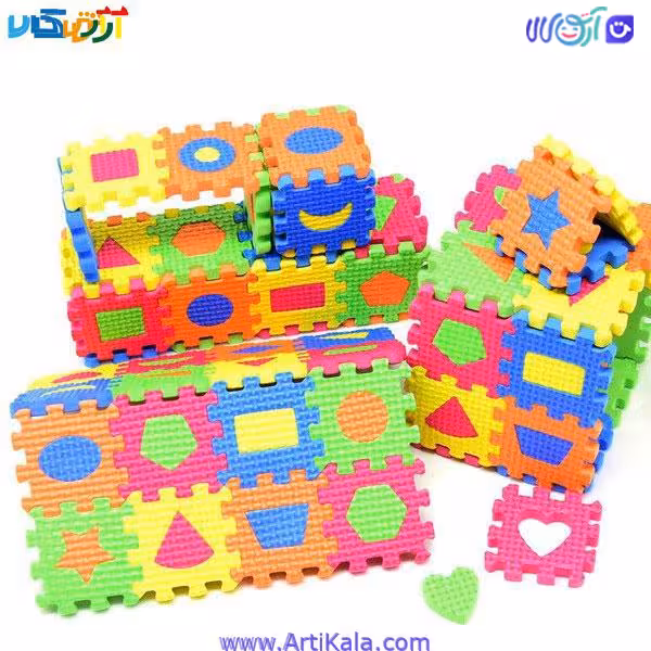 کفپوش فومی اشکال هندسی مدل 88211 EVA PUZZLE MATH