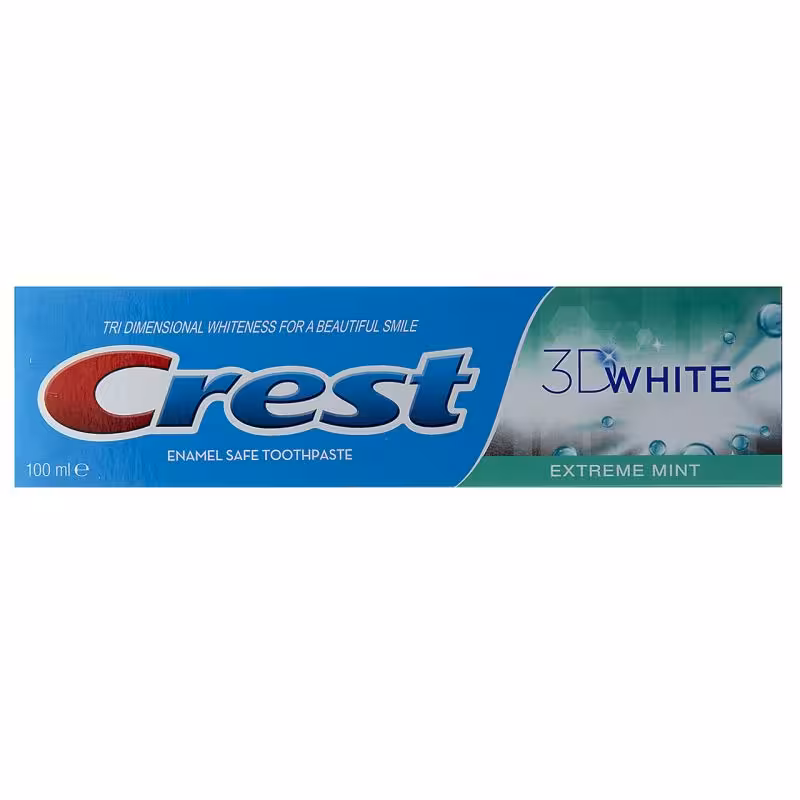 خمیر دندان کرست سری 3D White مدل Exterme Mint حجم 100 میلی لیتر آلمانی اصلی
