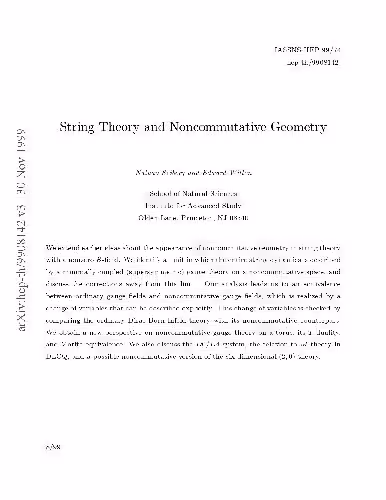 خرید و دانلود نسخه کامل کتاب String Theory And Noncommutative Geometry