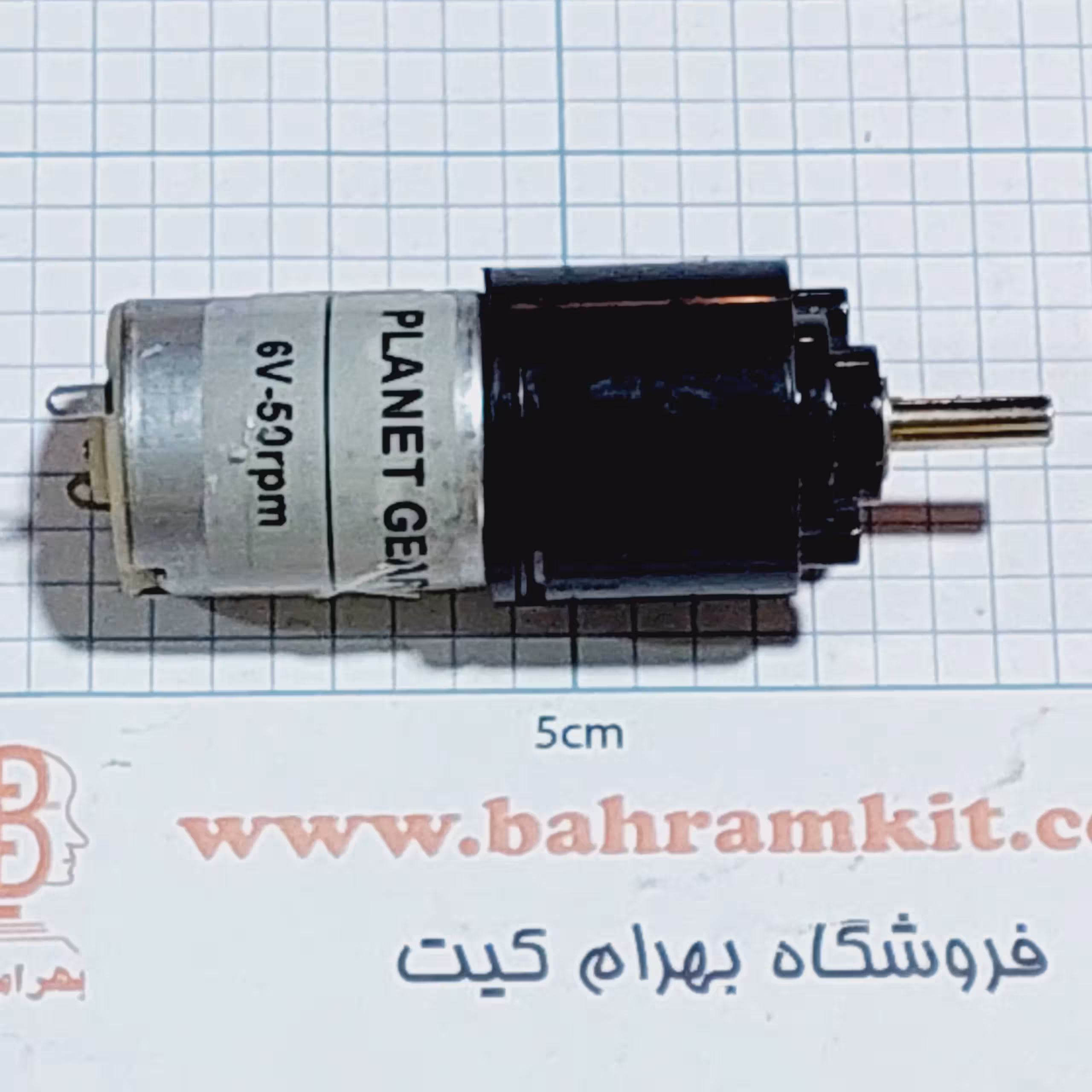 موتور گیربکس دار 6 ولت 50 RPM