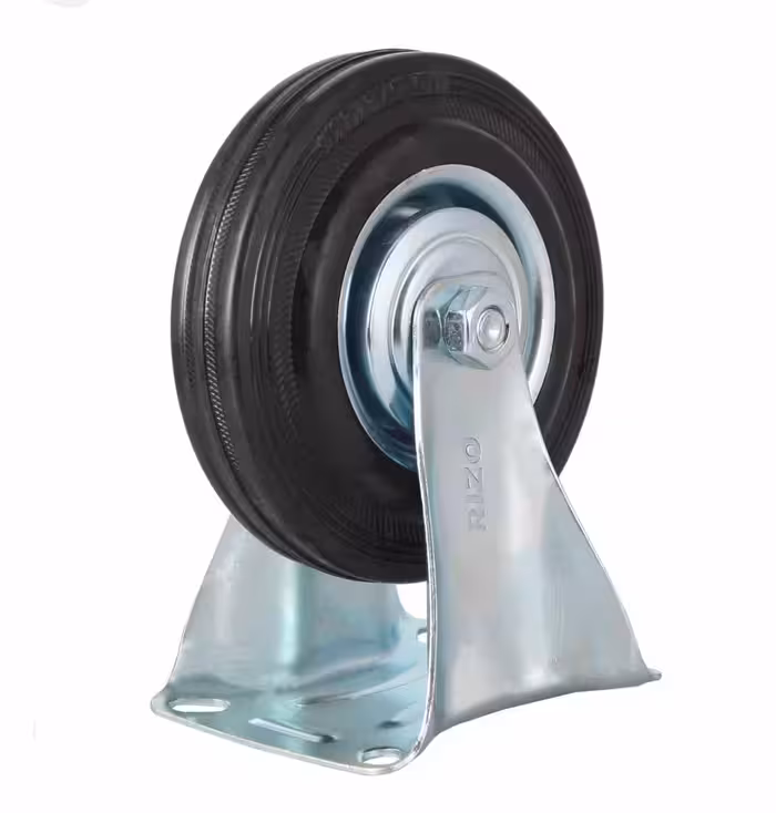 چرخ ورقی مشکی ضخیم ثابت سایز 16 بادوام و محکم تر از نمونه های مشابه