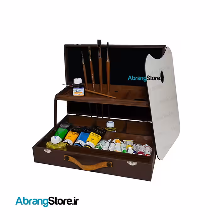 جعبه رنگ طبقه ای به همراه پالت چوبی | طرح جدید