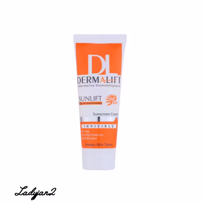 کرم ضد آفتاب بی رنگ درمالیفت با SPF50 مناسب پوست چرب حجم 40 میلی لیتر