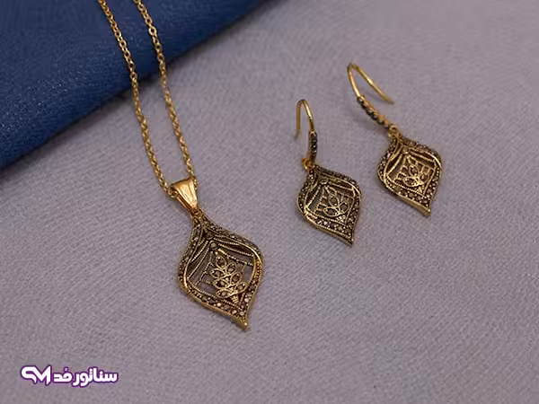 نیم ست استیل سیاه قلم N8039