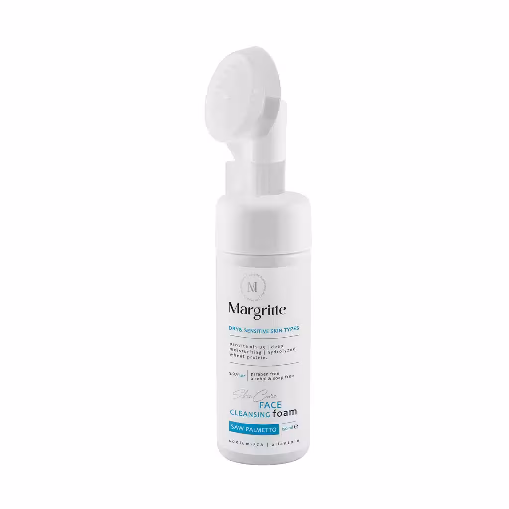 فوم شستشوی صورت پوست خشک و حساس مارگریت 150 میلی لیتر Margritte Face Cleansing Foam For Dry And Sensitive Skin Types 150 ml