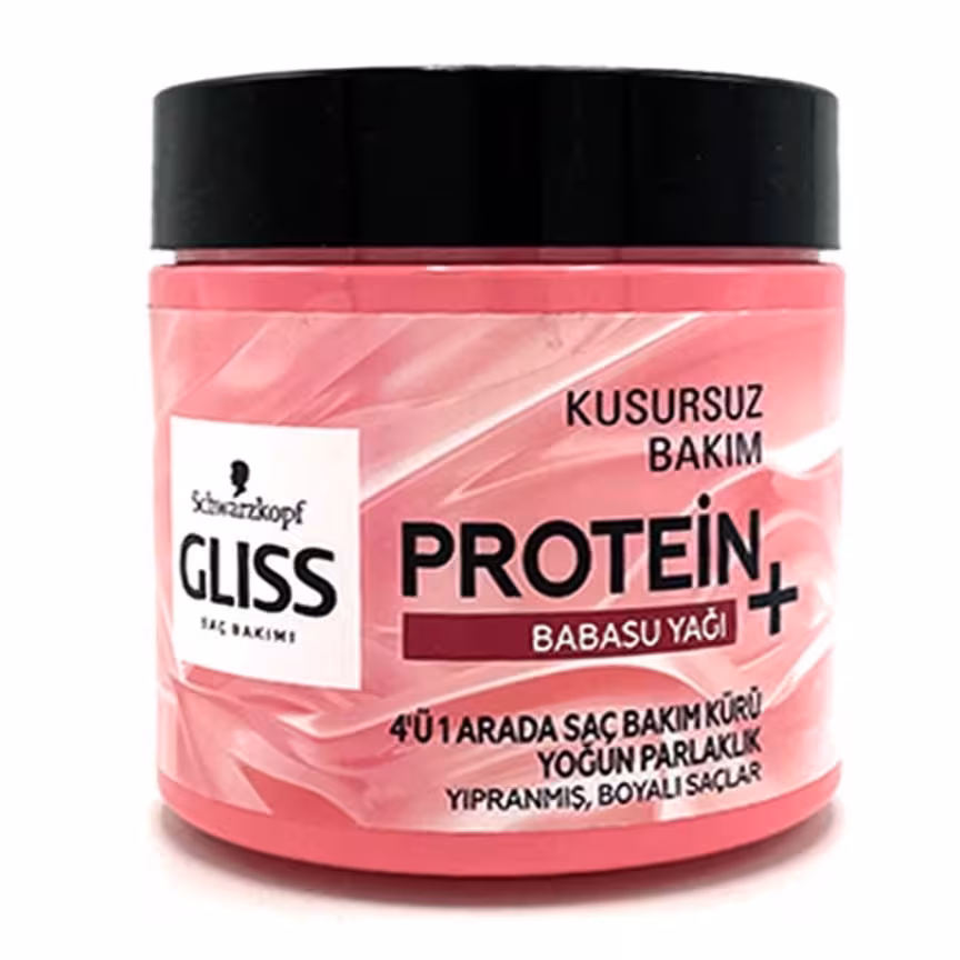 ماسک مو گلیس تقویت کننده حاوی پروتئین و روغن باباسو 400 میل Gliss