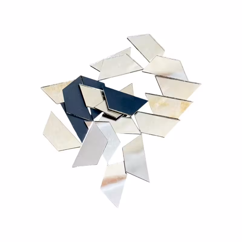 آینه ذوزنقه 1.5 در 3 سانت ضخامت 1 میل