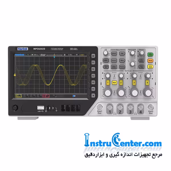 اسیلوسکوپ رومیزی 200 مگاهرتز 4کانال مدل MPO-6204D ساخت هانتک