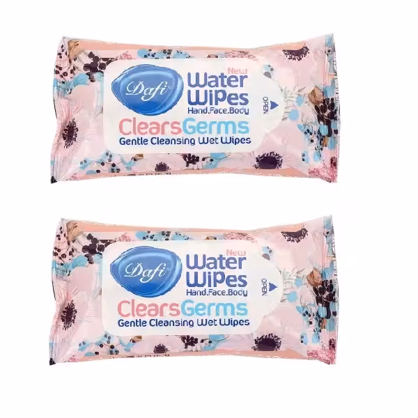 دستمال مرطوب دافی مدل clear-germs-2 مجموعه 2 عددی