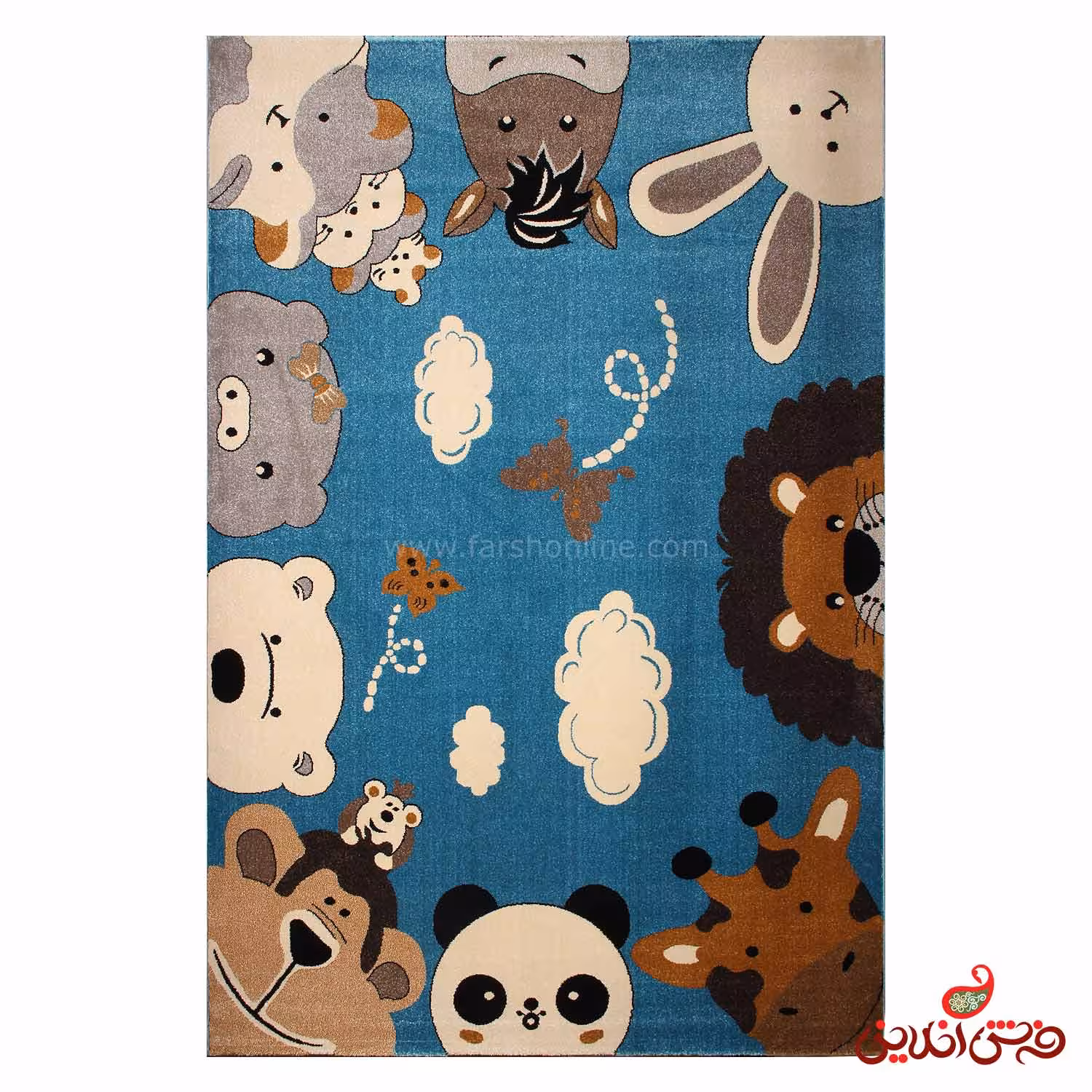 فرش ساوین کد 4058 آبی