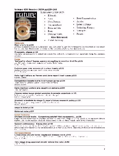 خرید و دانلود نسخه کامل کتاب Nature (Vol. 435, No. 7039, 12 May 2005)