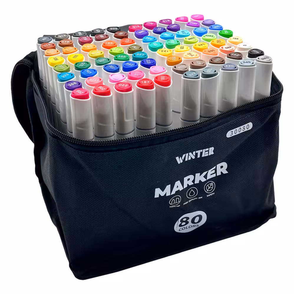 ماژیک طراحی دو سر 80 رنگ وینتر Winter