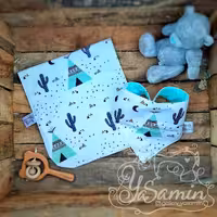 دستمال گردن دوکاره قابل تبدیل به پیشبند به همراه دستمال آروغ گیر