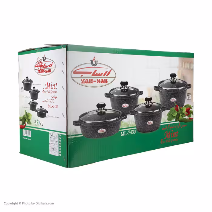 سرویس پخت و پز 8 پارچه زرساب مدل مینت کد ML-7430