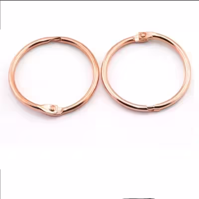 حلقه کلاسور مدل قفل دار کد silver20 بسته 10عددی