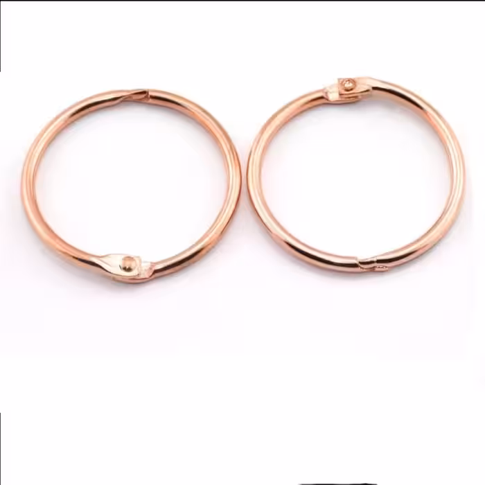 حلقه کلاسور مدل قفل دار کد silver20 بسته 10عددی