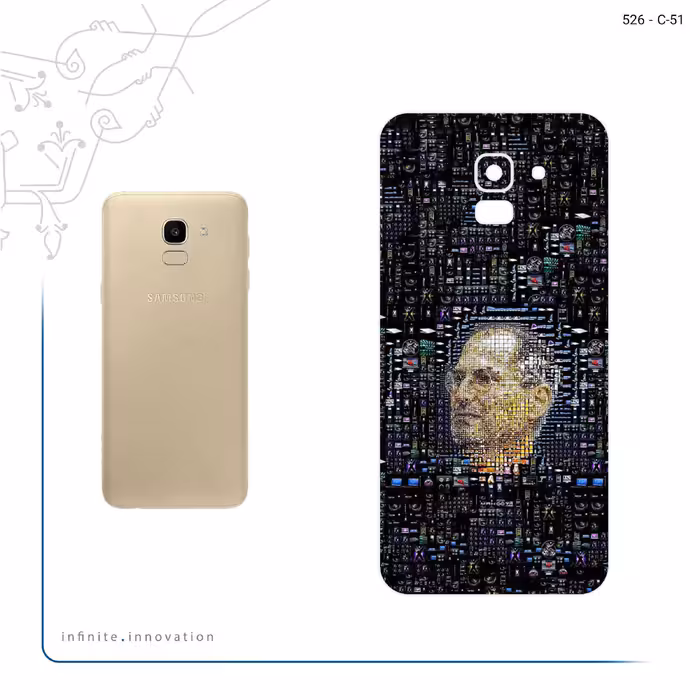 برچسب پوششی ماهوت مدل Collage of Steve Jobs 2 مناسب برای گوشی موبایل سامسونگ Galaxy J6