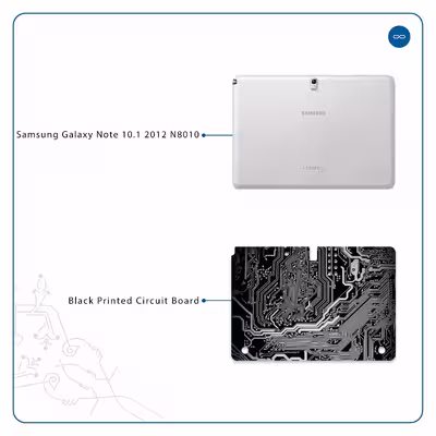 برچسب پوششی ماهوت مدل Black Printed Circuit Board مناسب برای تبلت سامسونگ Galaxy Note 10.1 2012 N8010