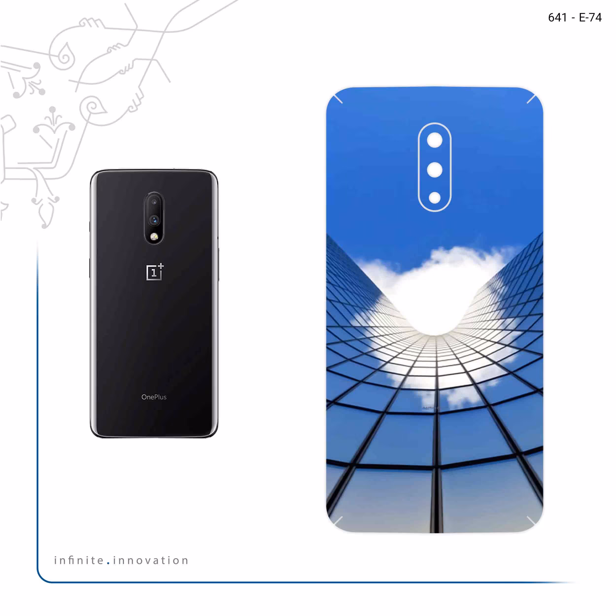 برچسب پوششی ماهوت مدل Glass skyscraper مناسب برای گوشی موبایل وان پلاس 7