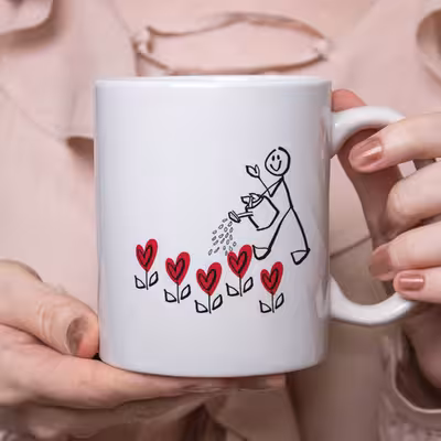 ماگ طرح عشق مدل باغچه عشق L40