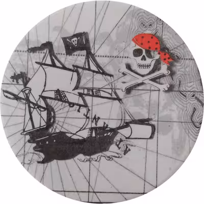 بشقاب دیوارکوب سفالی مدل دزدان دریایی کد 1 مجموعه 2 عددی