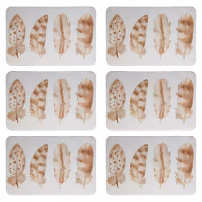 زیربشقابی طرح پر کد 8207 بسته 6 عددی