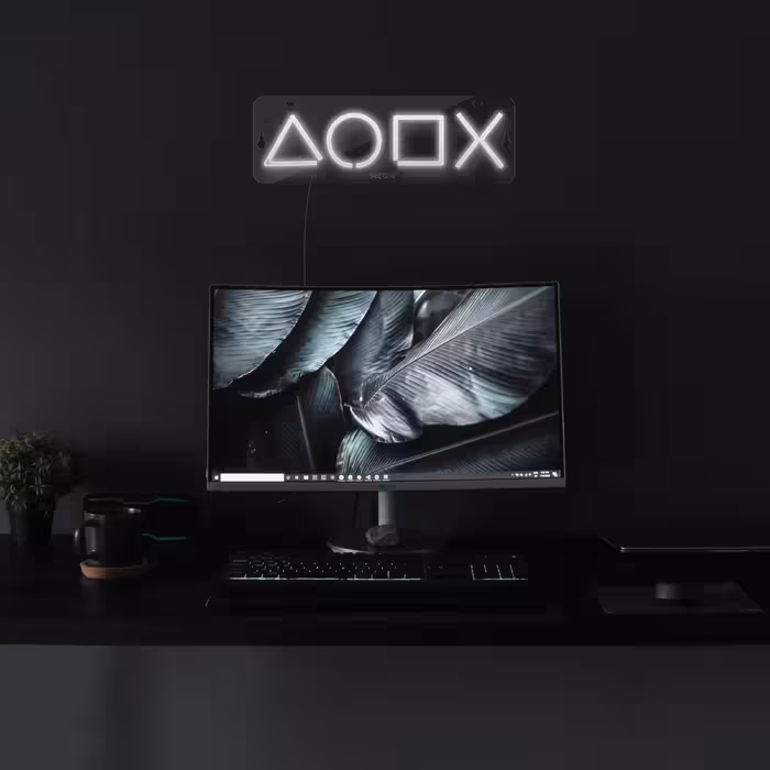 چراغ دیواری نئون دیزاین طرح Ps-Keys-GL_WHT