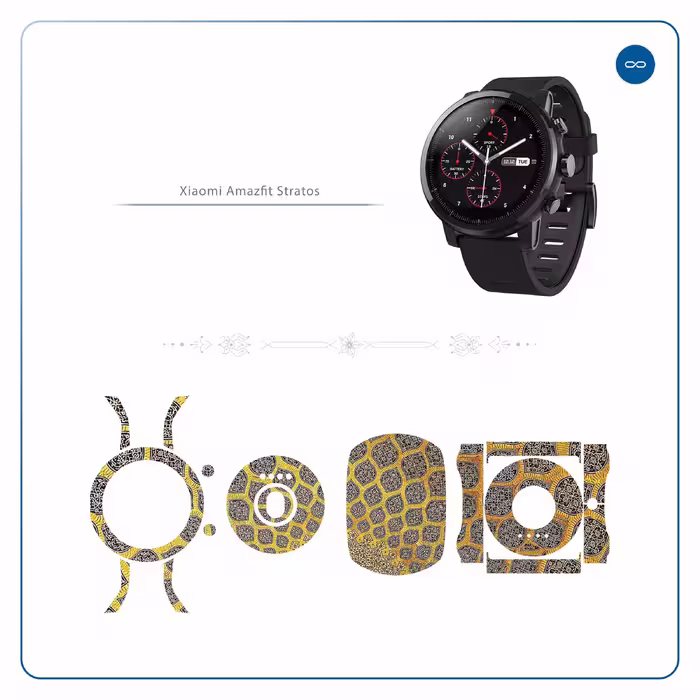 برچسب ماهوت طرح Iran Tile2 مناسب برای ساعت هوشمند شیایومی Amazfit Stratos