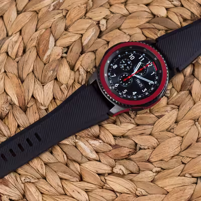 برچسب ماهوت طرح Matte-Warm-Red مناسب برای ساعت هوشمند سامسونگ Galaxy Gear S3 Frontier