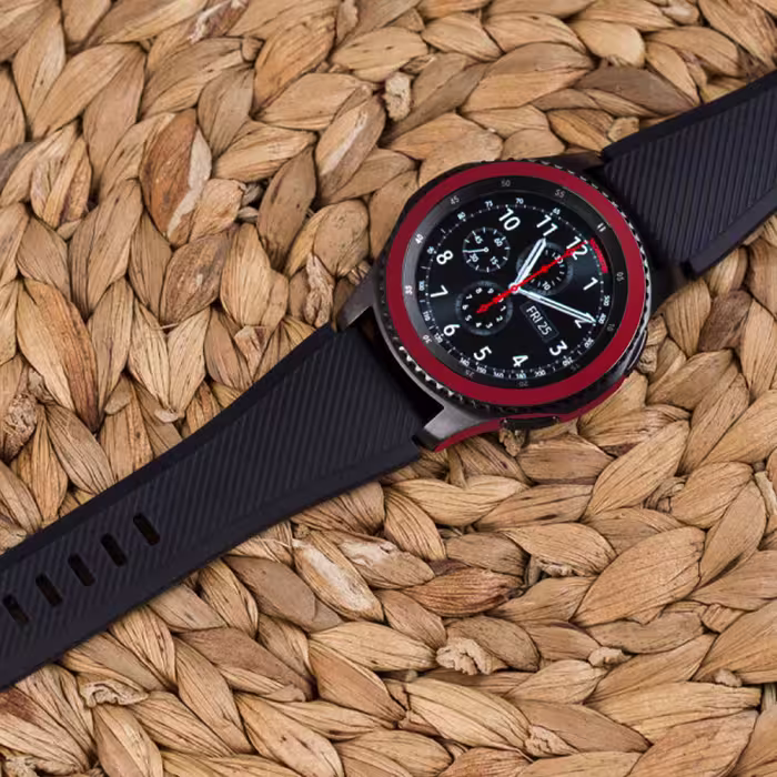 برچسب ماهوت طرح Matte-Warm-Red مناسب برای ساعت هوشمند سامسونگ Galaxy Gear S3 Frontier