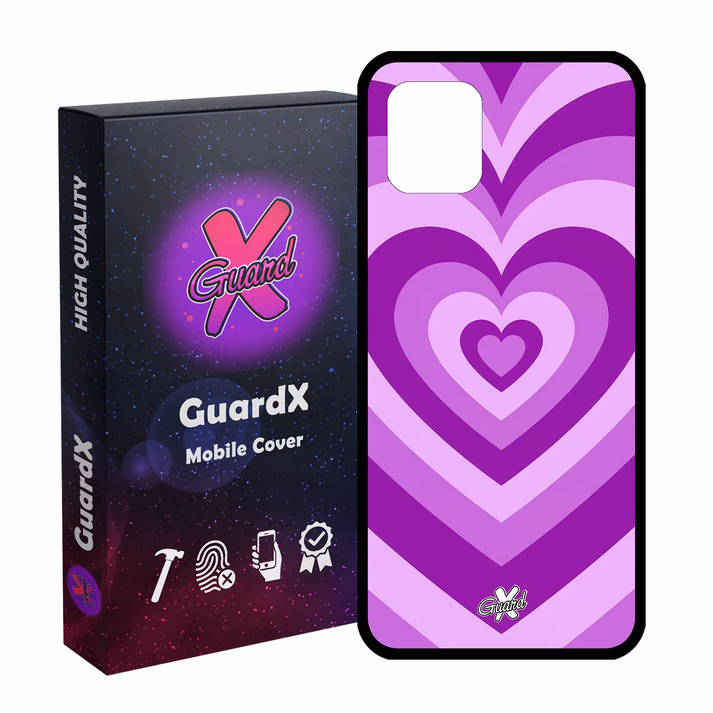 کاور گارد ایکس طرح قلب مدل Glass10474 مناسب برای گوشی موبایل سامسونگ Galaxy Note 10 Lite / A81